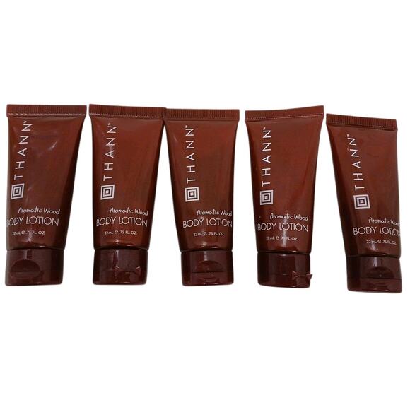 5 Empty Tubes THANN Aromatic Wood Body Lotion Travel Size No Lotion Contents - Picture 1 of 4